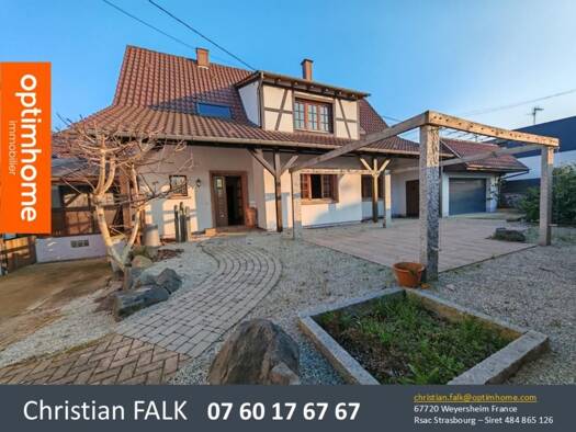 Maison à vendre 395 000 € 7 pièces 4 chambres 165 m² 362 m² de terrain Weyersheim 67720
