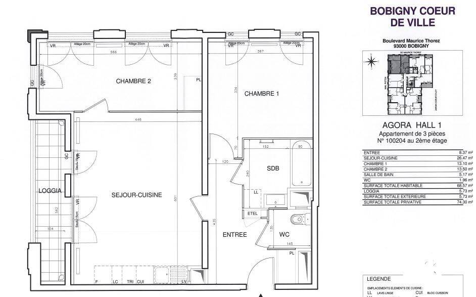 Maison à louer, 68m², BOBIGNY