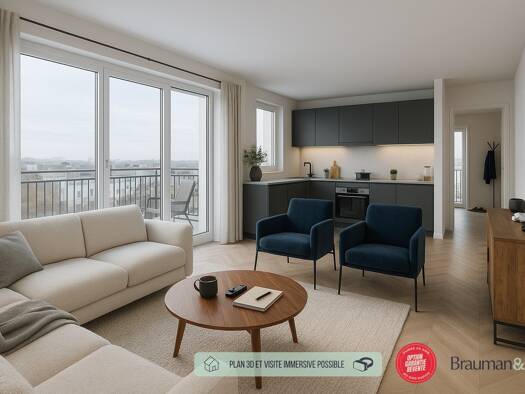 Appartement à vendre - neuf 277 000 € 2 pièces 47 m² 2ème étage Sud Est Perros-Guirec 22700