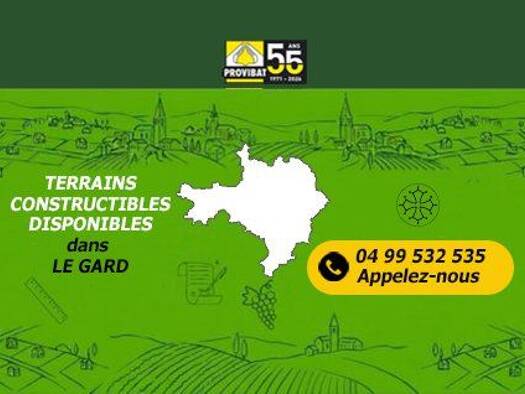 Terrain constructible à vendre 135 000 € 408 m² de terrain Langlade 30980