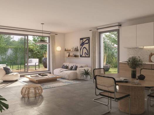 Duplex à vendre - Neuf 279 900 € 3 pièces 2 chambres 68,9 m² RDC Mondonville 31700