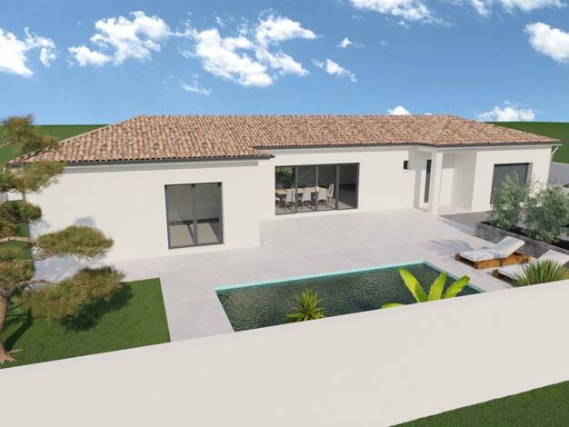 Terrain avec maison neuve à vendre 424 000 € 4 pièces 3 chambres 122 m² 736 m² de terrain Le Pouget 34230