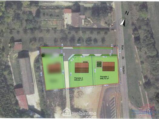 Terrain constructible viabilisé à vendre 41 700 € 849 m² de terrain Les Monthairons 55320