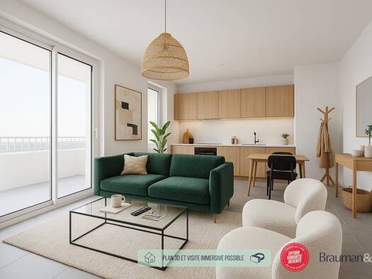 Appartement à vendre - neuf 201 000 € 2 pièces 44 m² 2ème étage Saint Claude - Torcols Besançon 25000