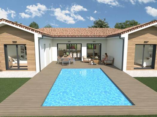 Terrain avec maison neuve à vendre 252 500 € 5 pièces 3 chambres 117 m² 1 610 m² de terrain Saint-Cirq-Souillaguet 46300