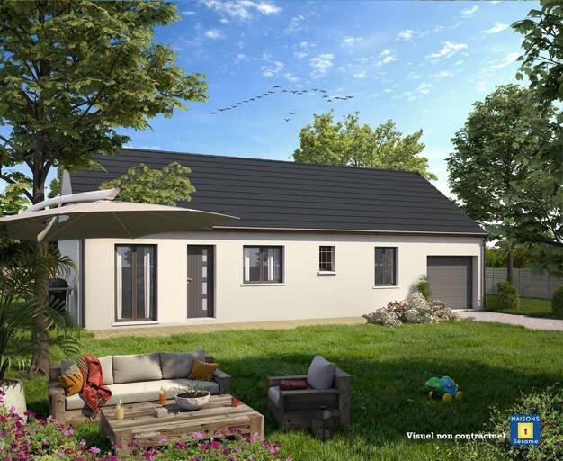 Maison de plain-pied à vendre 258 927 € 4 pièces 3 chambres 79 m² 757 m² de terrain Perdreauville 78200