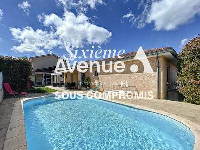 Maison de plain-pied à vendre 420 000 € 6 pièces 4 chambres 121 m² 600 m² de terrain Geraniums-Champlantier-La Begude Feyzin 69320