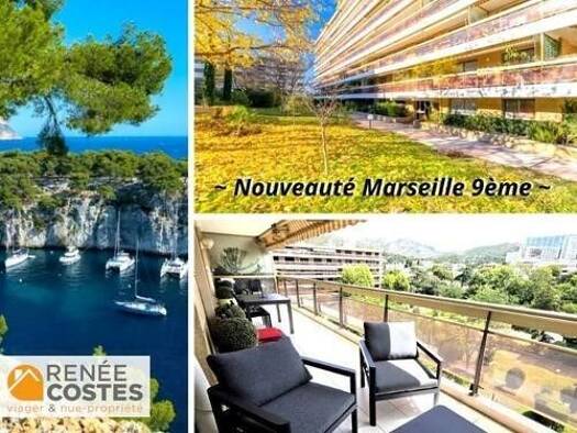Appartement en viager occupé Bouquet 301 950 € 3 pièces 2 chambres 105 m² Étage 5/6 Le Cabot Marseille 9ème 13009