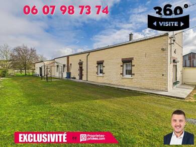 Maison de plain-pied à vendre 115 990 € 5 pièces 2 chambres 90 m² 950 m² de terrain Centre Ville Hirson 02500