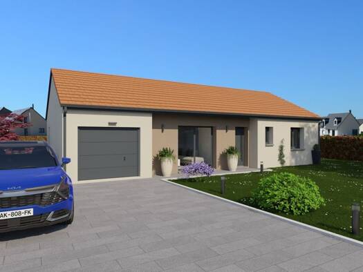 Terrain avec maison neuve à vendre 209 500 € 4 pièces 3 chambres 98 m² 627 m² de terrain Le Futur Paray-le-Monial 71600
