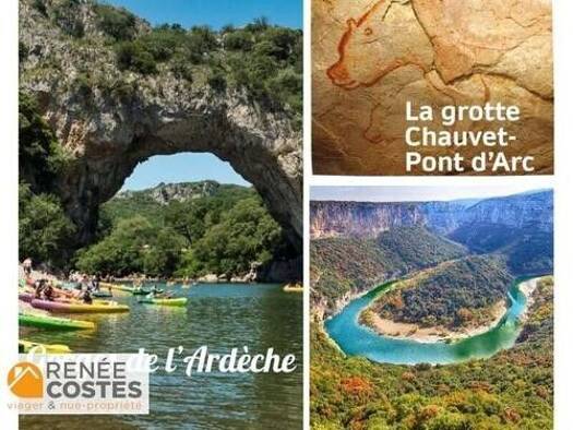 Maison en viager occupé Bouquet 98 580 € 3 pièces 2 chambres 91 m² 2 407 m² de terrain Vallon-Pont-d'Arc 07150