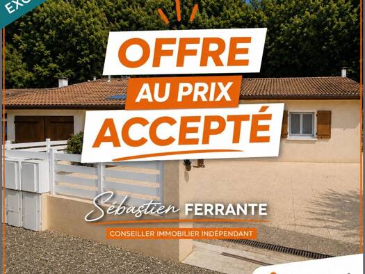 Maison de plain-pied à vendre 380 000 € 4 pièces 3 chambres 87 m² 592 m² de terrain Lancey-Villard Bonnot Villard-Bonnot 38190