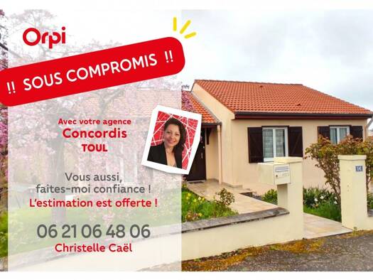 Maison à vendre 199 000 € 4 pièces 3 chambres 85 m² 1 231 m² de terrain Ménil-la-Tour 54200