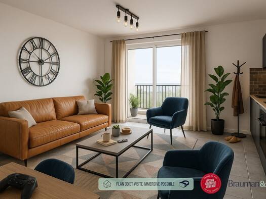Appartement à vendre 308 247 € 3 pièces 2 chambres 63 m² 1er étage Les Routes Toulon 83100