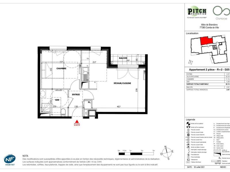 Maison à louer, 42m², COMBS LA VILLE