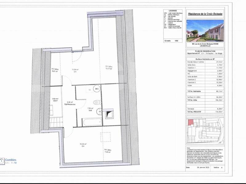 Maison à vendre, 80m², LEUDEVILLE