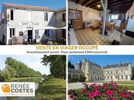 Maison en viager occupé Bouquet 107 748 € 3 pièces 2 chambres 80 m² 546 m² de terrain Saint Médard Fontenay-le-Comte 85200