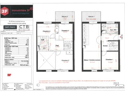 Duplex à louer 1 773 € 5 pièces 4 chambres 100 m² Nord Ormesson-sur-Marne 94490
