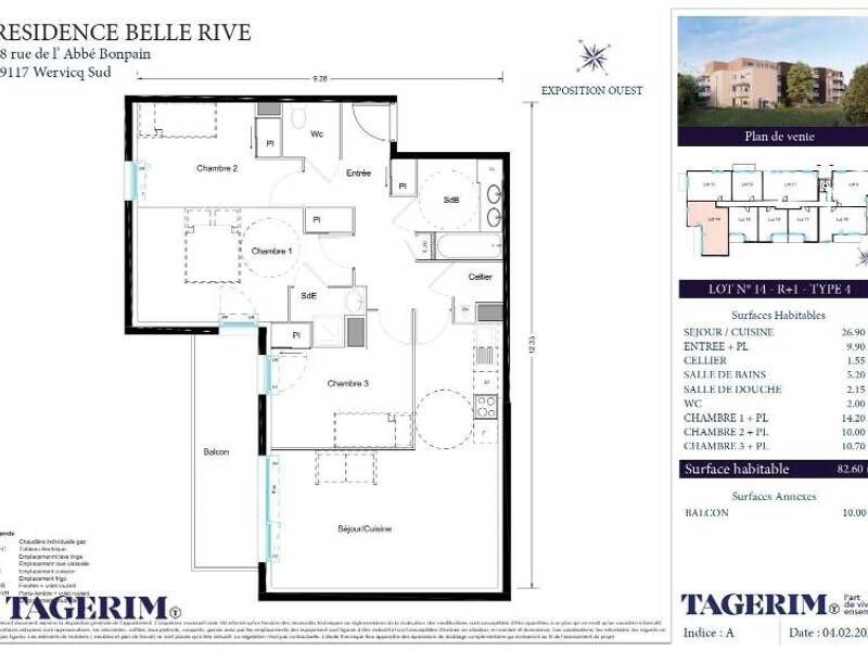 Maison à louer, 83m², WERVICQ SUD