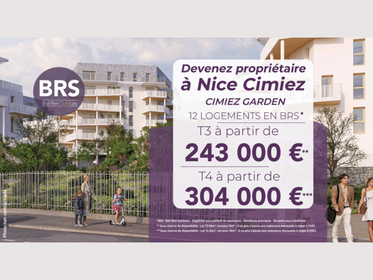 Appartement à vendre - neuf 334 000 € 4 pièces 85,8 m² dès le 30/06/2029 Cimiez Nice 06100