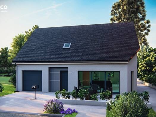 Terrain avec maison neuve à vendre 322 700 € 4 pièces 5 chambres 135 m² 669 m² de terrain Saint-Martin-aux-Chartrains 14130