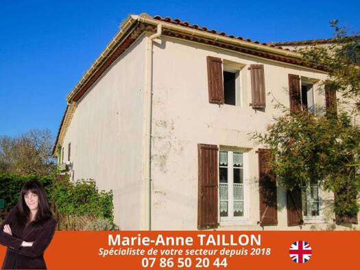 Maison à vendre 75 000 € 3 pièces 2 chambres 80 m² 530 m² de terrain Saint-Ciers-sur-Gironde 33820