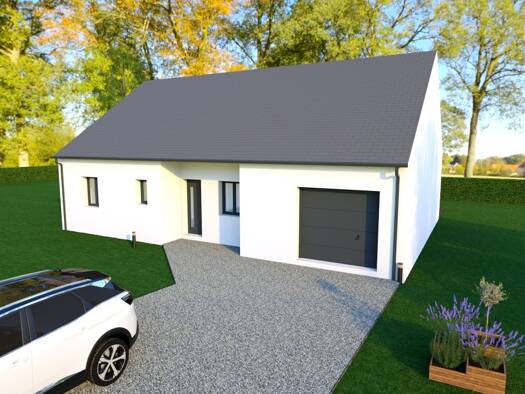 Terrain avec maison neuve à vendre 211 000 € 4 pièces 3 chambres 100 m² 1 002 m² de terrain Saint-Just 18340