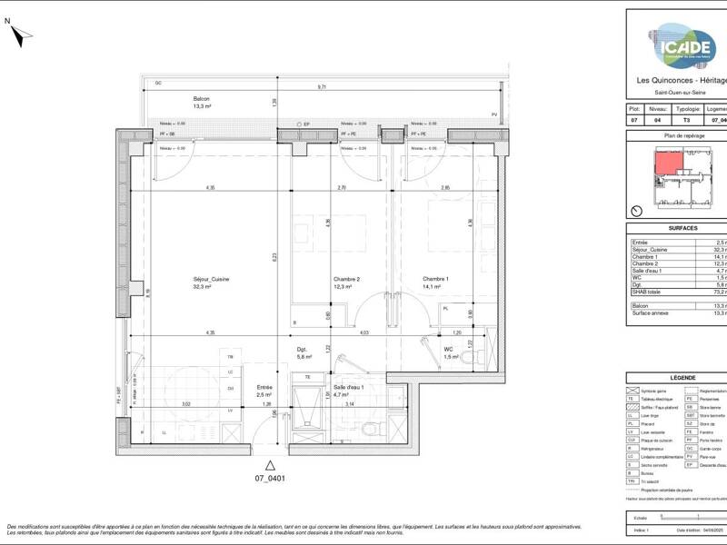 Maison à louer, 73m², SAINT OUEN