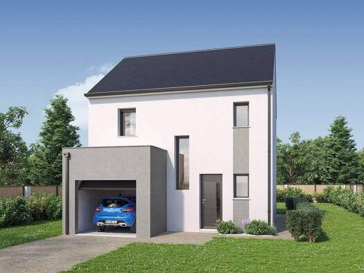 Terrain avec maison neuve à vendre 186 015 € 4 pièces 3 chambres 76 m² 460 m² de terrain Sérent 56460