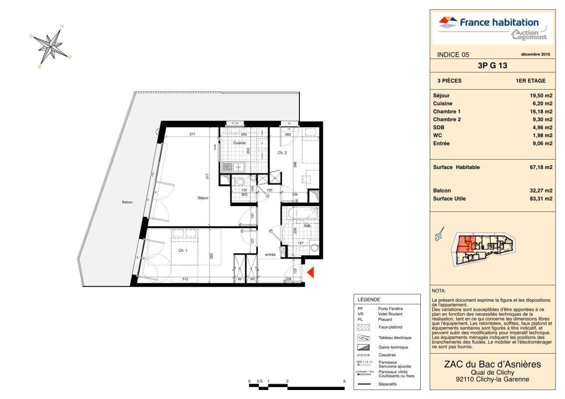 Maison à louer, 67m², CLICHY