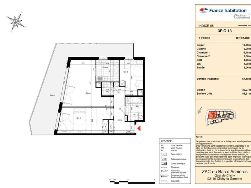 Maison à louer, 67m², CLICHY
