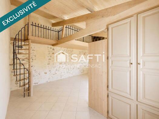 Maison de plain-pied à vendre 199 000 € 3 pièces 2 chambres 81 m² 94 m² de terrain Montaudon Libourne 33500