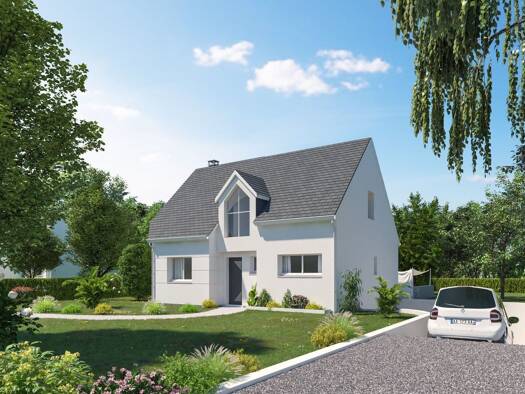 Terrain avec maison neuve à vendre 302 500 € 4 pièces 3 chambres 100,8 m² 1 500 m² de terrain Fiquefleur-Équainville 27210