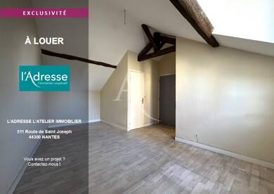 Appartement à louer 415 € 1 pièce 27 m² Dernier étage, Étage 2/2 Centre Ville La Chapelle sur Erdre 44240
