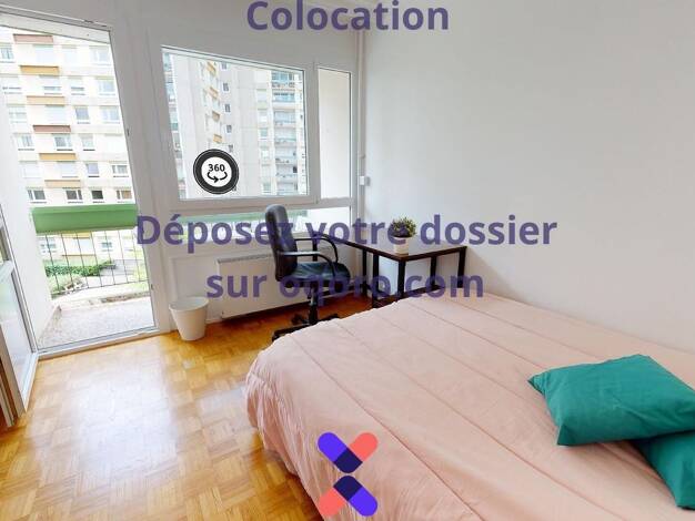 Colocation à louer 495 € 6 pièces 5 chambres 88 m² 3ème étage Glaciere-Jomard Oullins-Pierre-Bénite 69600