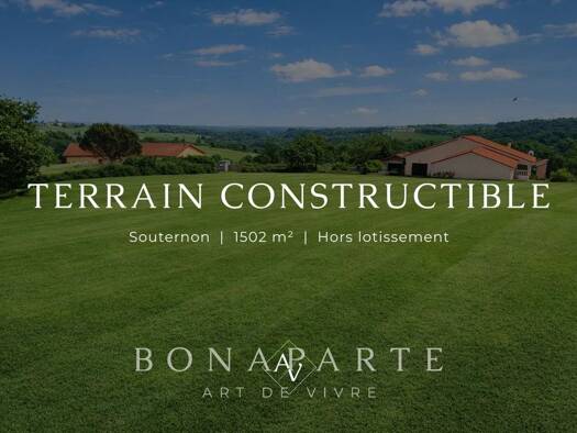 Terrain constructible à vendre 49 500 € 1 502 m² de terrain Souternon 42260