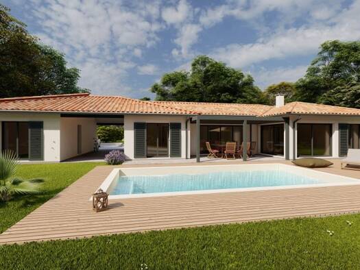 Terrain avec maison neuve à vendre 1 390 000 € 5 pièces 4 chambres 131 m² 1 200 m² de terrain Saint Jean-Bernain Anglet 64600