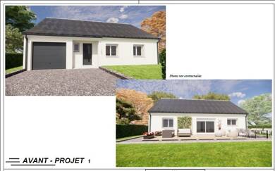 Maison de plain-pied à vendre 193 800 € 4 pièces 3 chambres 80 m² 470 m² de terrain Marcillé-la-Ville 53440