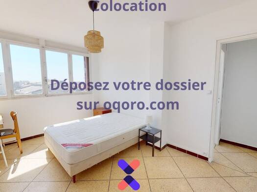 Colocation à louer 500 € 6 pièces 5 chambres 74 m² 9ème étage Saint Mauront Marseille 3ème arrondissement 13003