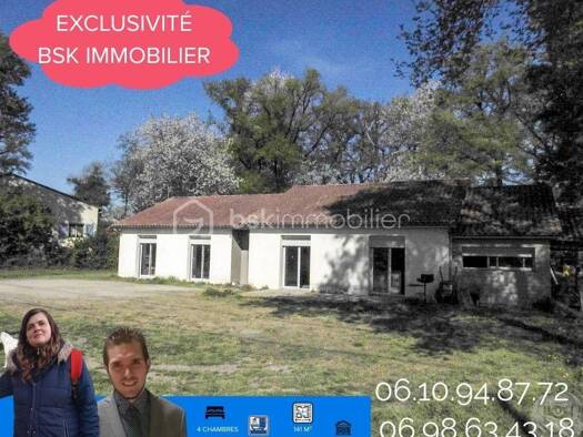 Maison de plain-pied à vendre 169 000 € 7 pièces 4 chambres 141,8 m² Gourgé 79200