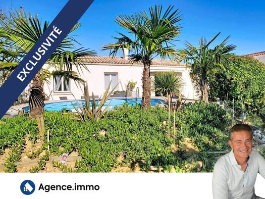 Maison de plain-pied à vendre 213 000 € 4 pièces 3 chambres 80 m² 609 m² de terrain Cravans 17260