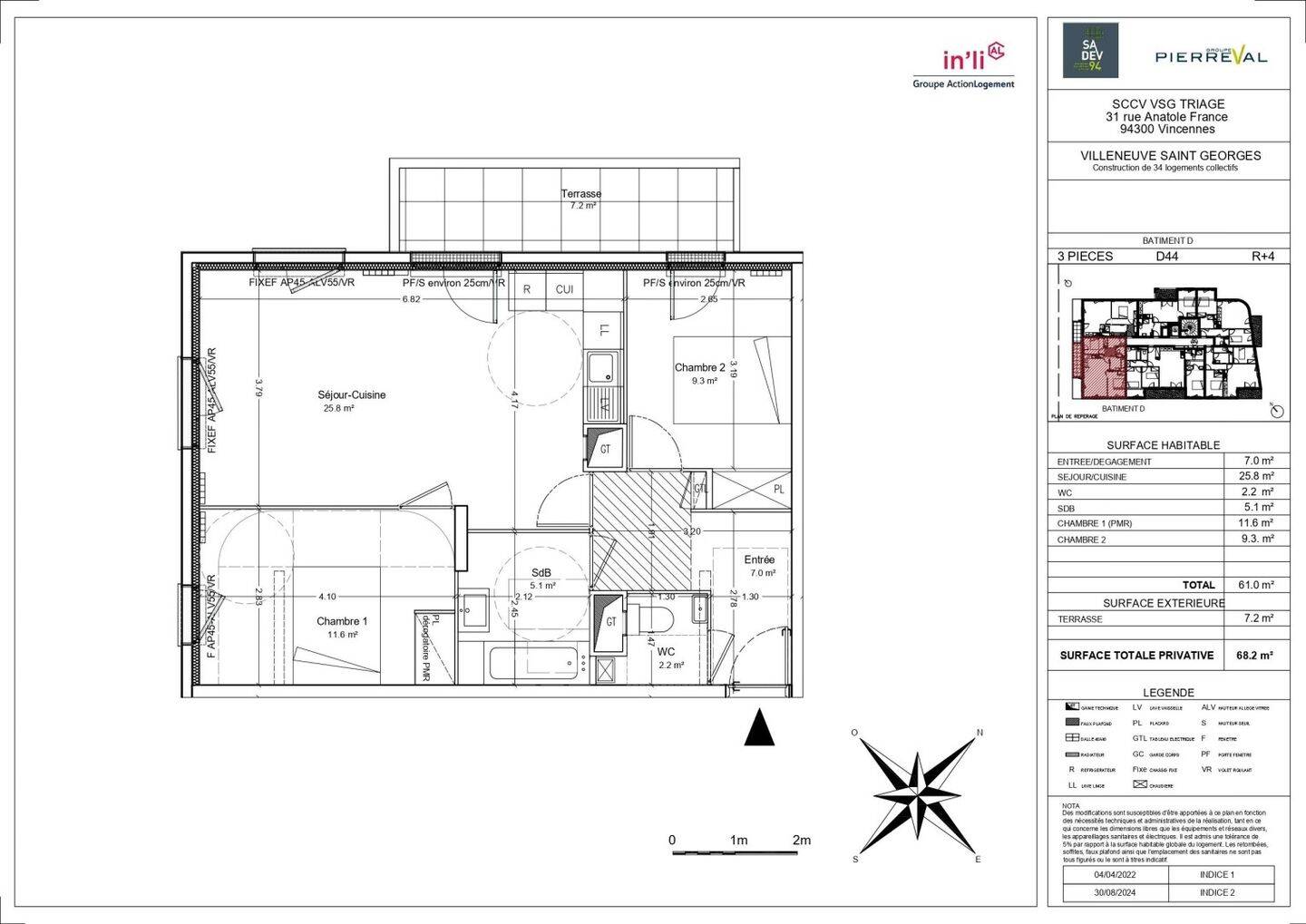 Maison à louer, 61m², VILLENEUVE SAINT GEORGES