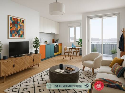 Appartement à vendre 319 621 € 3 pièces 2 chambres 60 m² 3ème étage Les Routes Toulon 83100