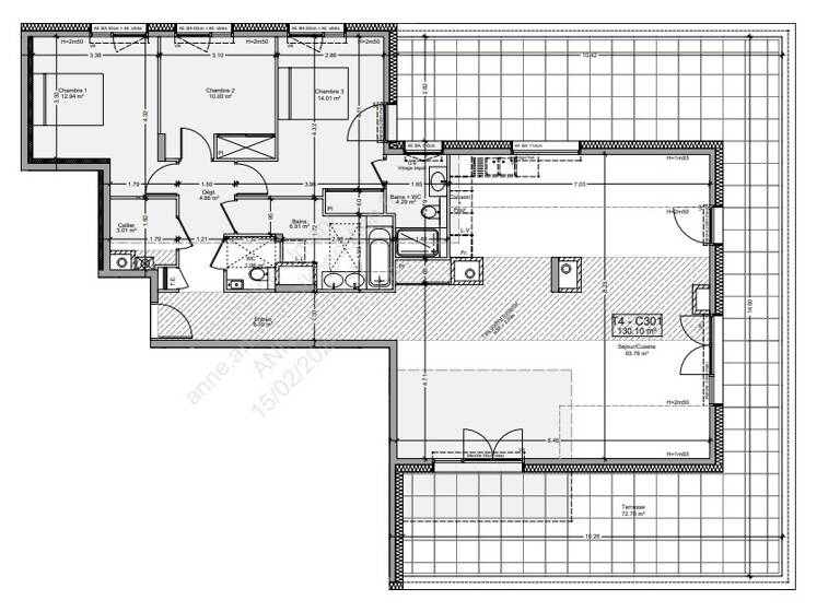 Appartement à louer 2 982 € 4 pièces 3<br/>chambres 130 m²<br/>superficie Dernier étage, 2/2<br/>étage Bossey 74160
