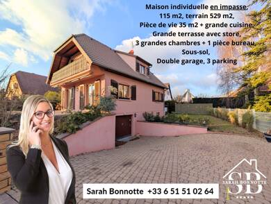 Maison à vendre 484 000 € 5 pièces 4 chambres 120 m² 529 m² de terrain Blotzheim 68730