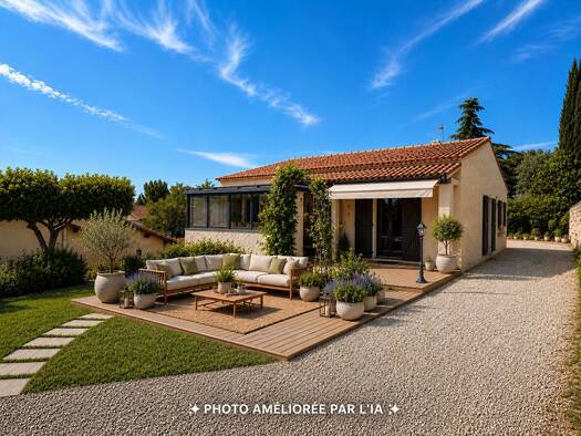Maison de plain-pied à vendre 530 000 € 4 pièces 3 chambres 110 m² 1 015 m² de terrain La Pounche-Les Aubagnens Allauch 13190
