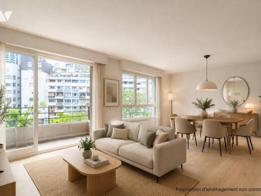 Appartement à vendre 637 000 € 3 pièces 2 chambres 73,4 m² Étage 4/11 Emeriau-Zola Paris 15ème arrondissement 75015