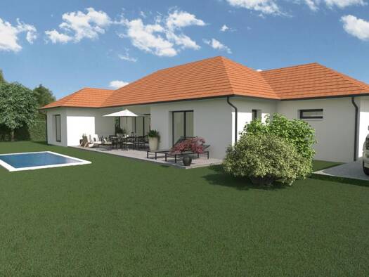 Terrain avec maison neuve à vendre 384 600 € 5 pièces 4 chambres 136 m² Lhuis 01680