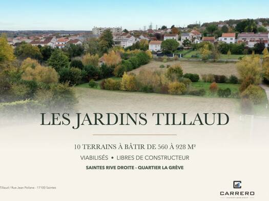 Terrain à vendre 49 900 € 560 m² de terrain La Fenetre Saintes 17100