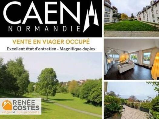 Duplex en viager occupé Bouquet 128 630 € 4 pièces 2 chambres 150 m² Étage 3/3 La Verte Vallée Caen 14000